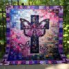 Christian Butterfly Quilt Blanket Hn57  Quilt